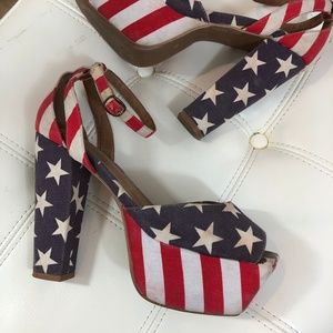 Jeffrey Campbell El Carmen American Flag Platform